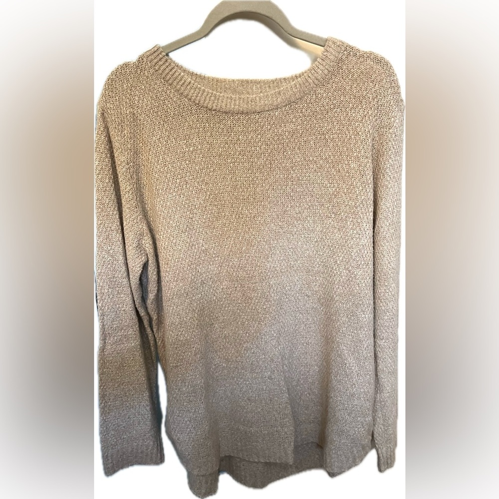 NWOT Stitch Fix Pink Clover sweater with curved sides (see photo) XXL